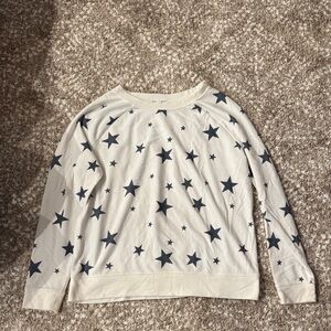 Grayson Threads Cream Top with Black Stars